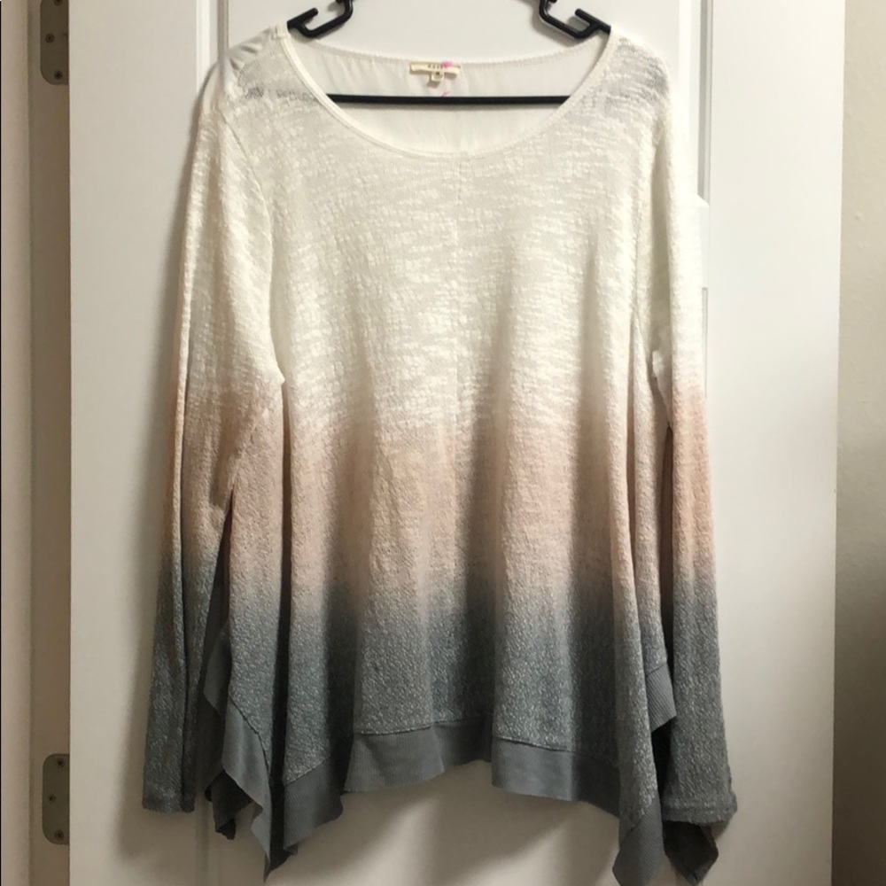 Ombré long sleeve boutique top
